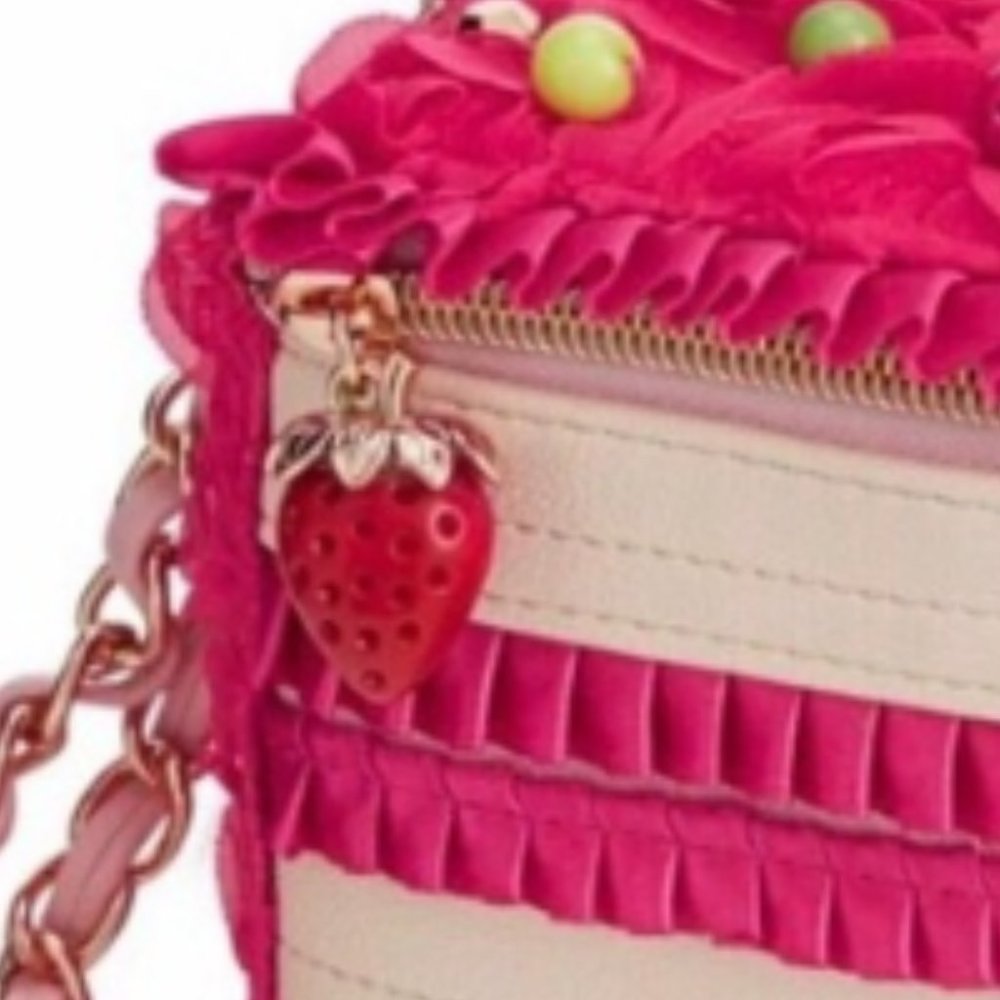 Betsey Johnson LETS EAT CAKE WRISTLET-COLLECTIBLE - Picture 5 of 9